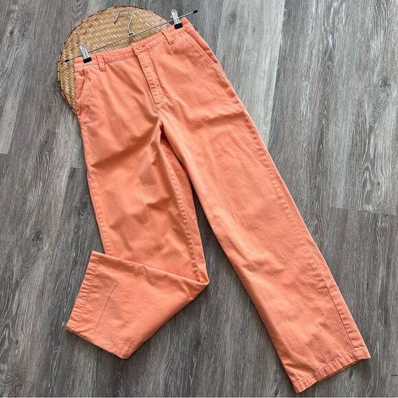 Aritzia Sunday best orange straight leg pants‎ women’s size S
